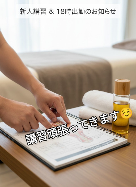 新人講習と本日の出勤告知【徳島　女風】 ジン（徳島）の投稿画像