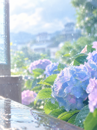 「雨が降っているんだ、花は喜んでいる」【徳島　女風】